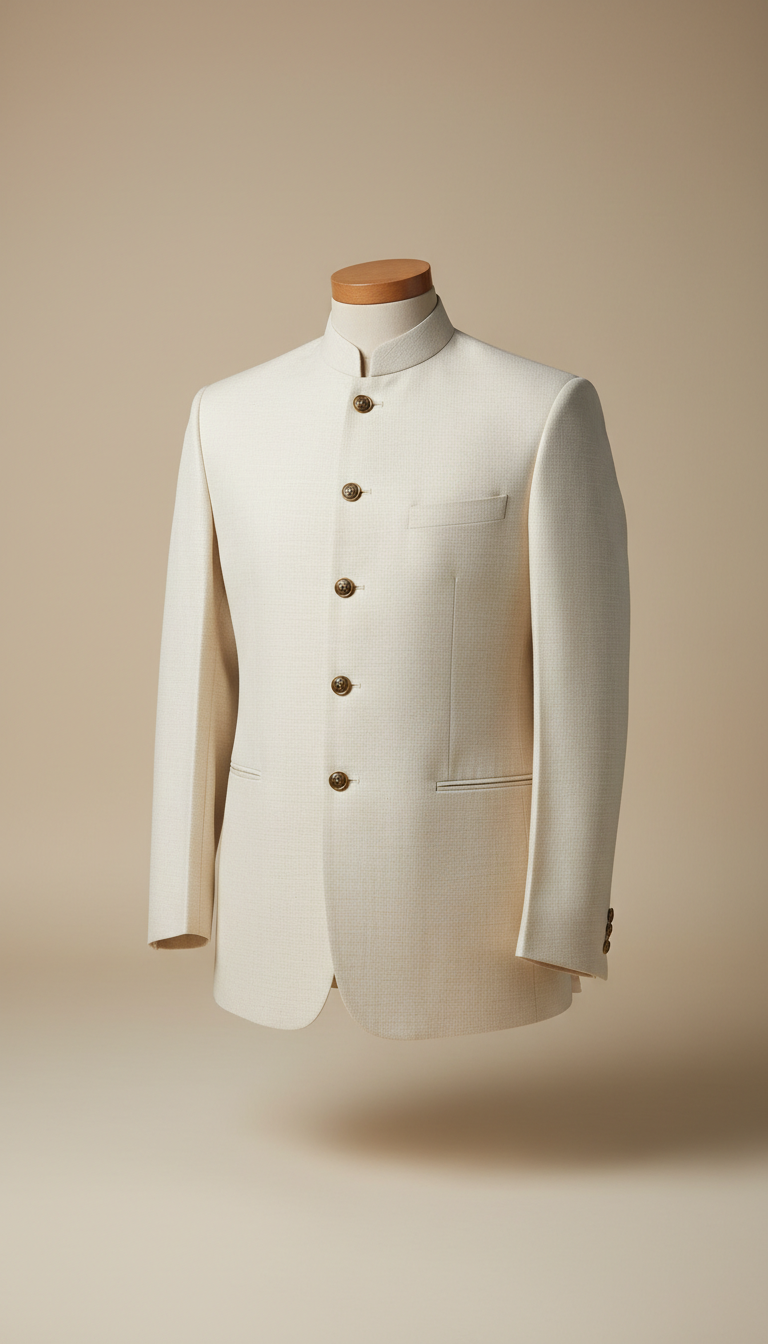Ivory Tailored Bandhgala Blazer