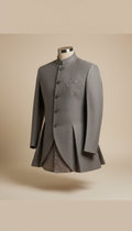Mink Grey Wool Jodhpuri Jacket
