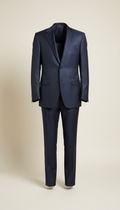 Midnight Blue Silk-Blend Suit